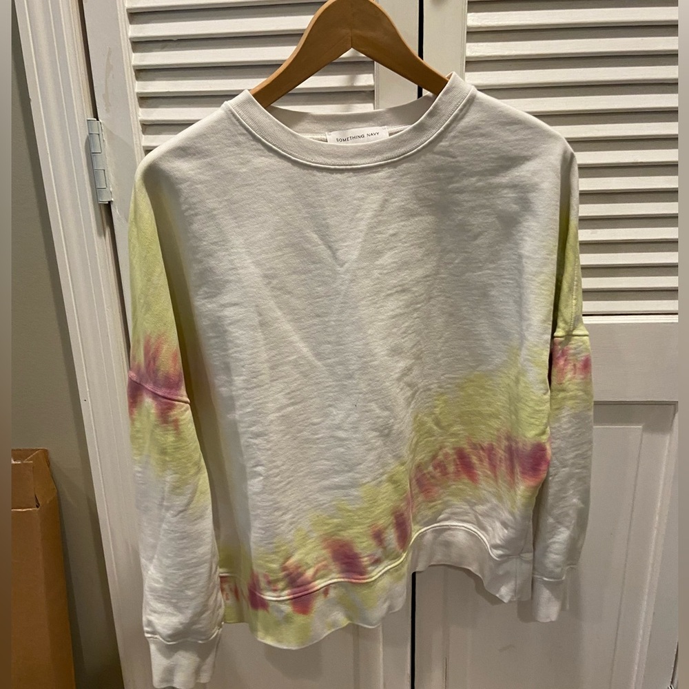 Something Navy tie dye sweatshirt